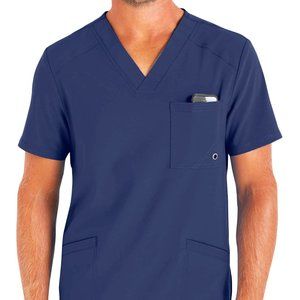 Cherokee Infinity Men's 3 Pocket V-Neck Scrub Top - EUC